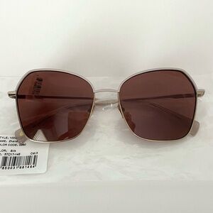 NEW RAEN Zhana Titanium 57mm Geometric Sunglasses